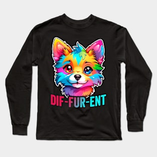 Furry Fandom Cute Fursona Anthro Art Long Sleeve T-Shirt